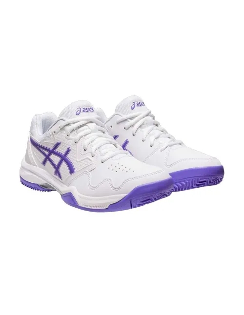 Asics Gel-Dedicate 7 Clay Blanco Morado Mujer | Ofertas de pádel